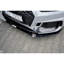 Накладка сплиттер на передний бампер на Audi RS5 B9 Coupe